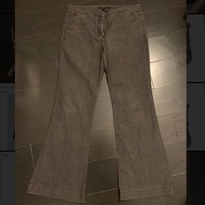 Theory Flare Denim Charcoal Grey Bootleg Pants